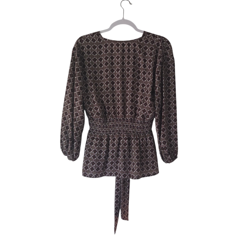 Max Studio Geometric Patterned Blouse - Picture 2 of 8